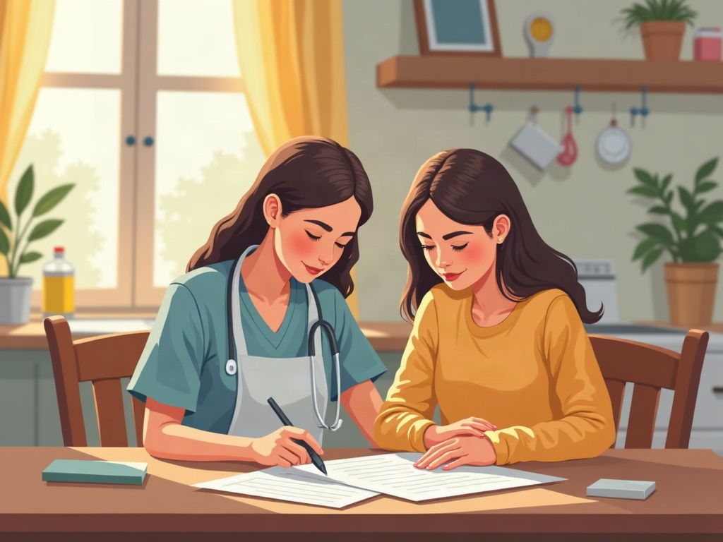 does hospice cover a hospital bed at home — A hospice nurse gently adjusting an adjustable hospital bed in a patient's home — illustrating what it looks like when hospice does cover a hospital bed at home