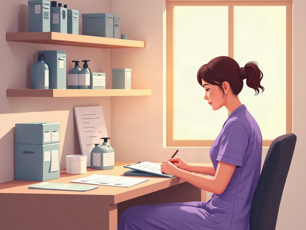 a hospice nurse providing what is general inpatient hospice support by holding an elderly patient's hand in a warm, sunlit inpatient room