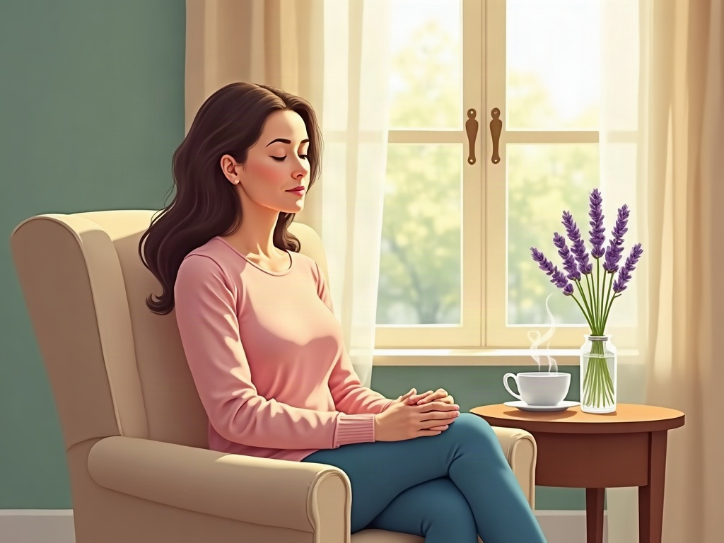 A hospice nurse practitioner offering compassionate support to a family member navigating is it normal to feel relief when a parent dies in a warm home setting